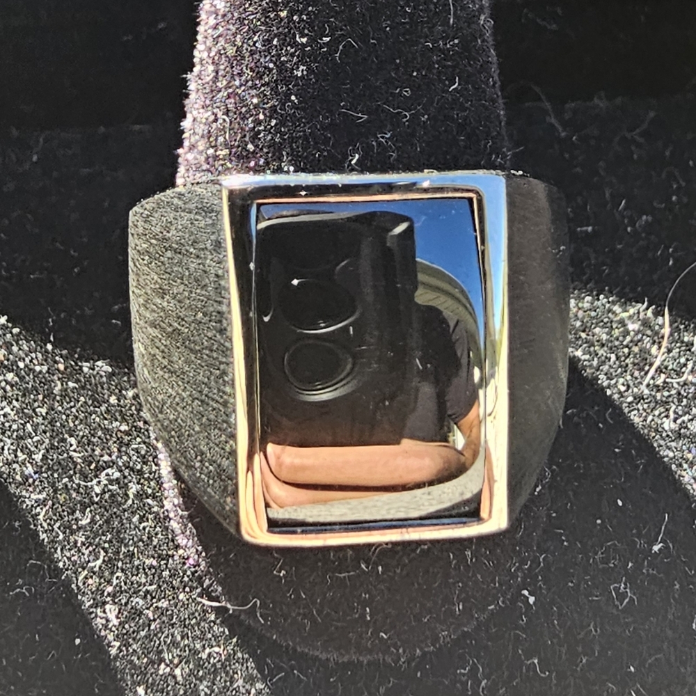Effy Black Onyx Sterling Silver Ring Size 10